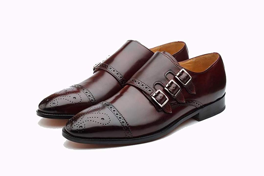 Men's triple clearance monk strap boots