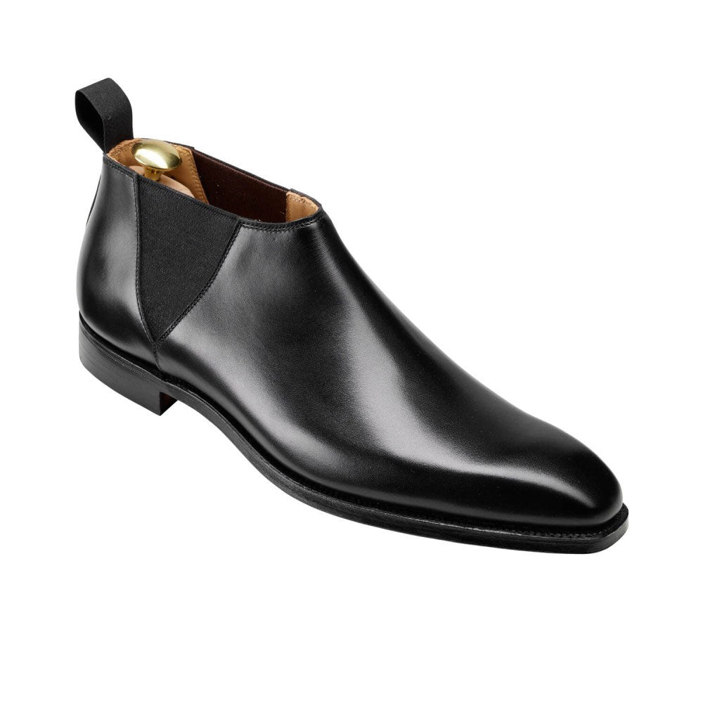 Black Leather Chelsea Shoe for Men The Royale Peacock