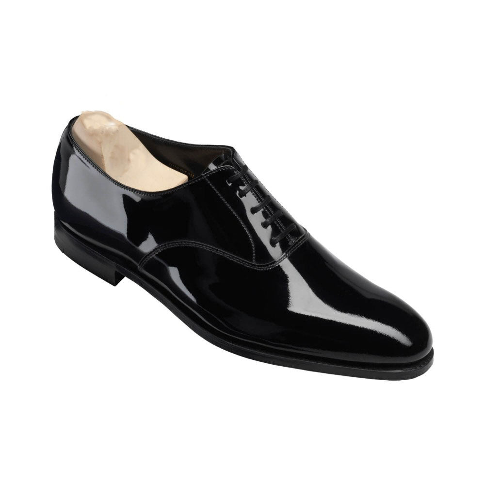 Black Patent Leather Oxford Shoes for Men