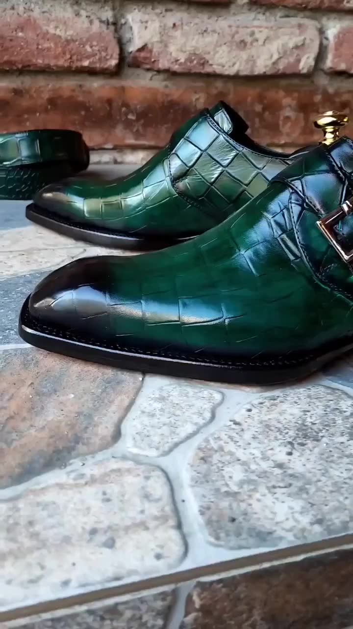 Cario Emerald Green Monk Strap