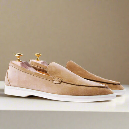 Cyrus Summer Beige Suede Loafer