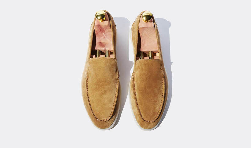 Cyrus Summer Beige Suede Loafer