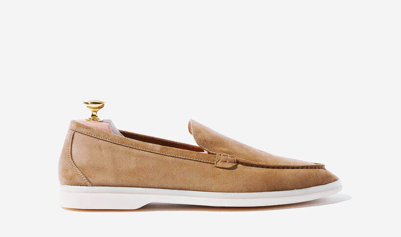 Cyrus Summer Beige Suede Loafer