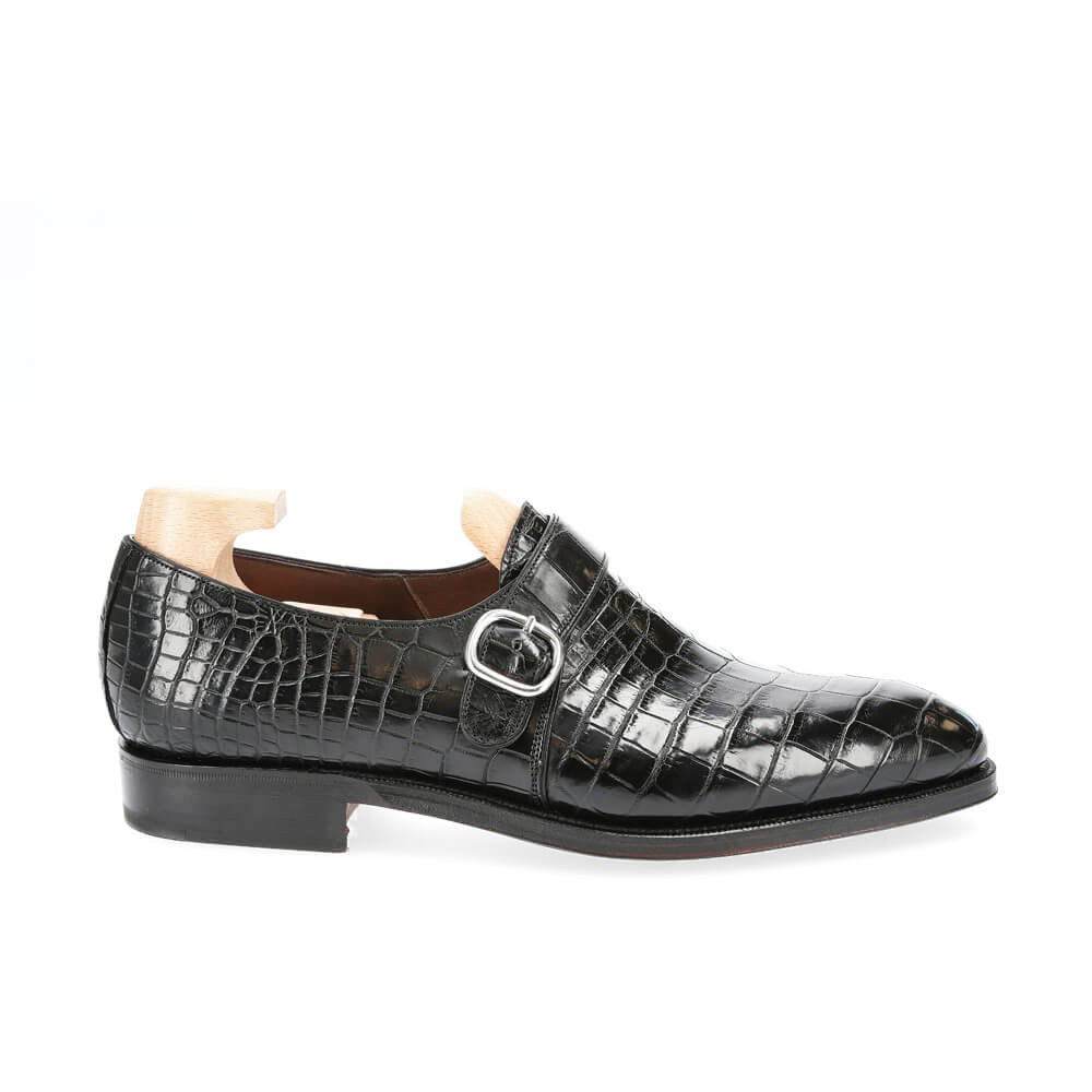 Arlo Black Alligator Monkstrap