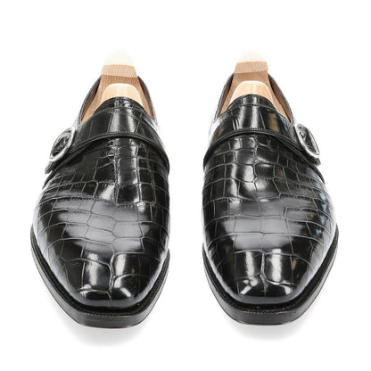 Arlo Black Alligator Monkstrap