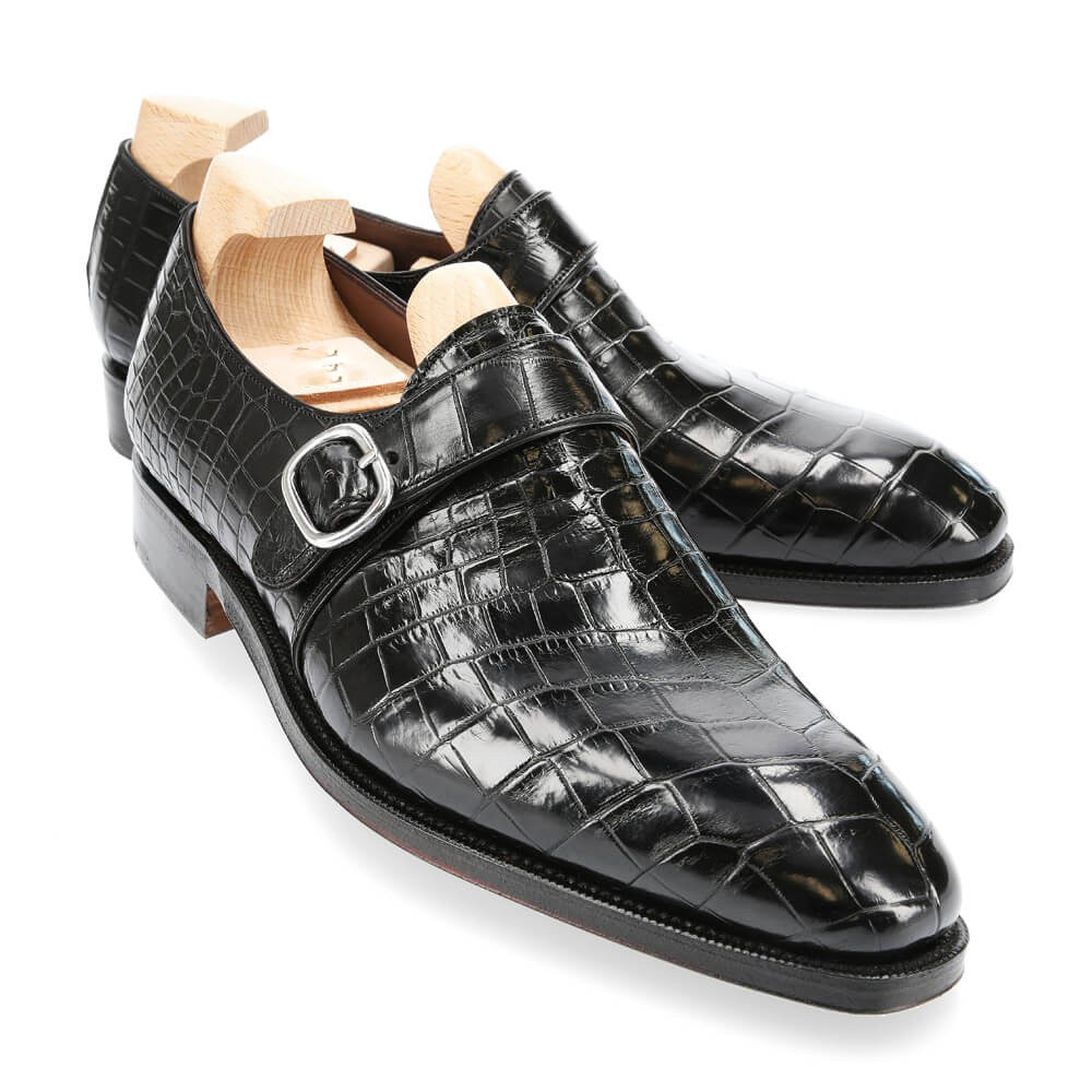 Arlo Black Alligator Monkstrap