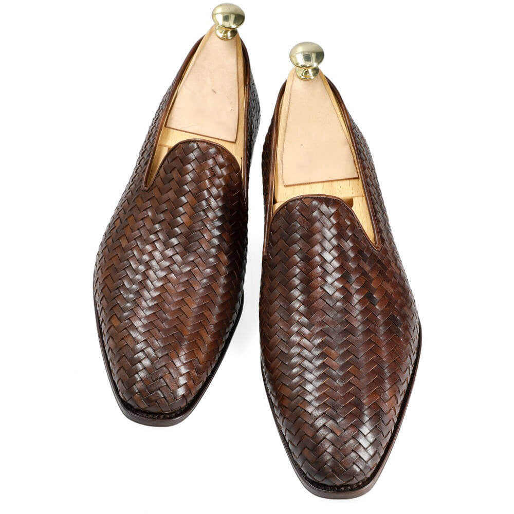 Aaron Brown Patina Braided Slip-on Loafer