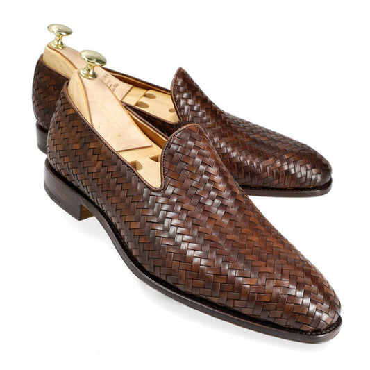 Aaron Brown Patina Braided Slip-on Loafer