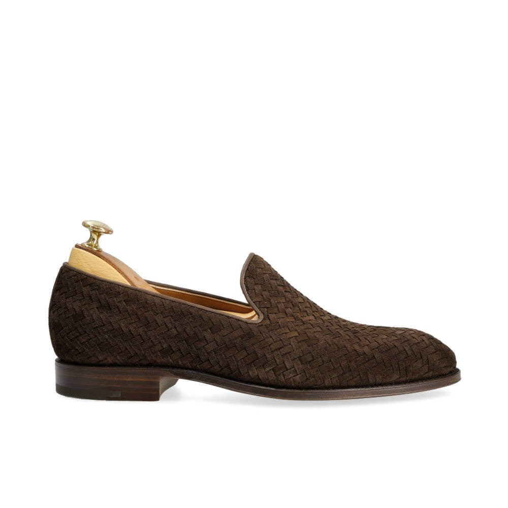 Aaron Brown Suede Braided Slip-on Loafer