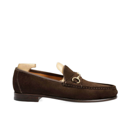 Arlo Dark Brown Suede Horsebit Loafer