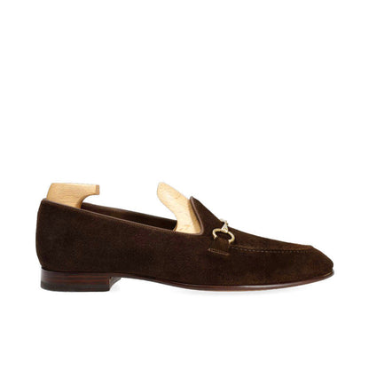 Chester Dark Brown Suede Horsebit Loafer