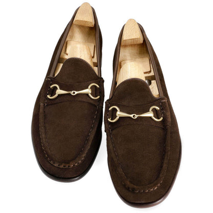 Arlo Dark Brown Suede Horsebit Loafer