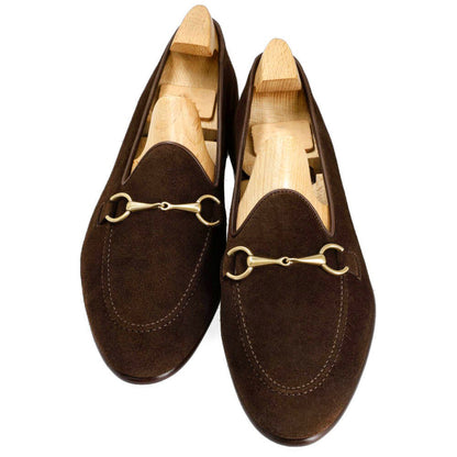 Chester Dark Brown Suede Horsebit Loafer