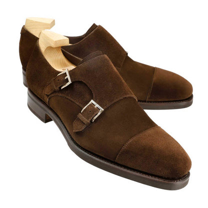 Louis Brown Suede Toecap Monkstrap