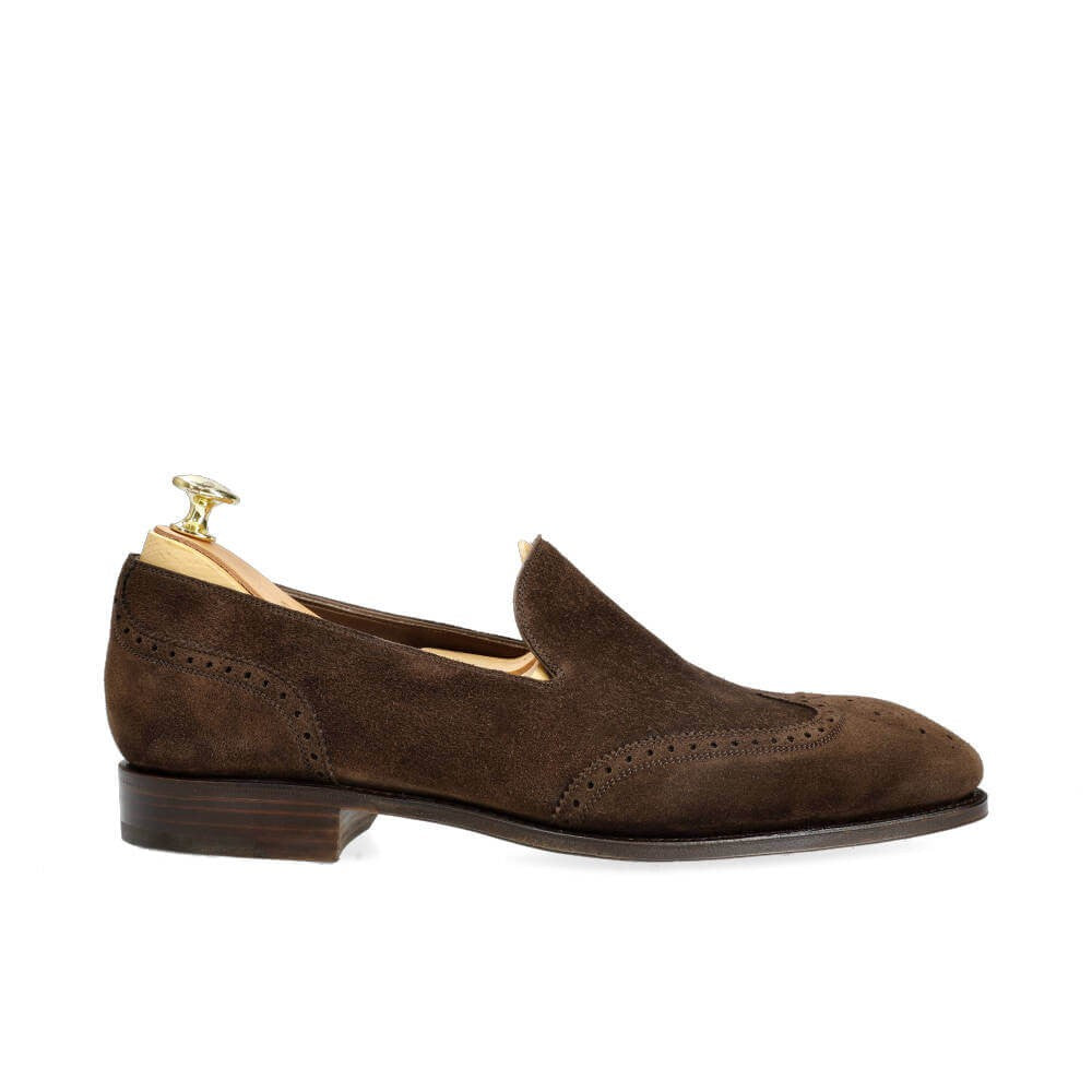 Ross Brown Suede Wingtip Loafer