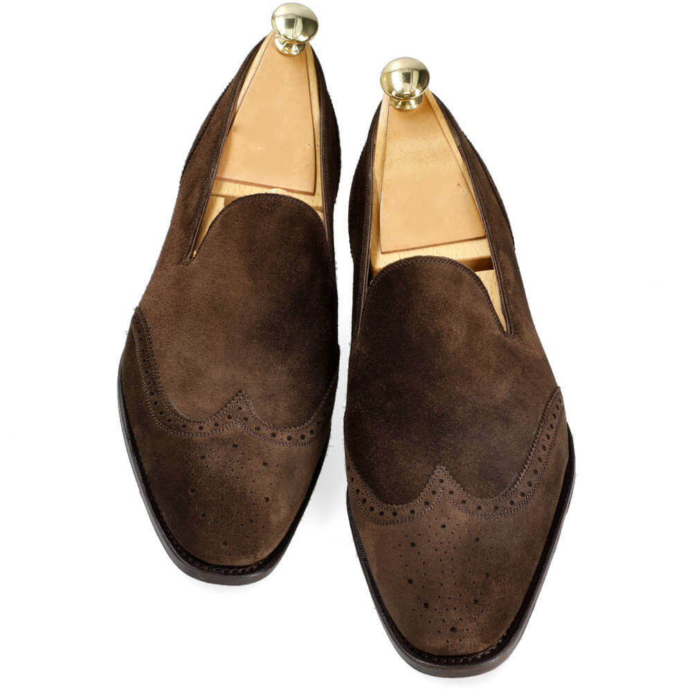 Ross Brown Suede Wingtip Loafer