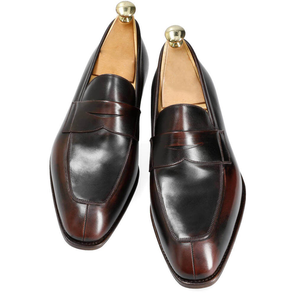 Myles Brown Patina Leather Penny Loafer