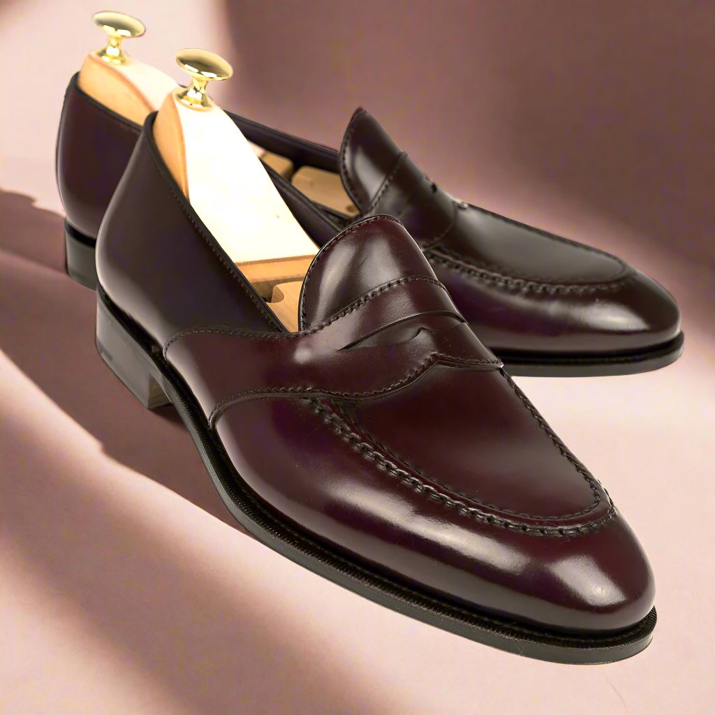 Michael Burgundy Full Strap Penny Loafer