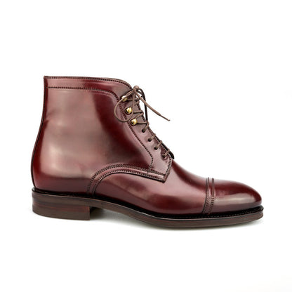 Leo Burgundy Lace Up Boot