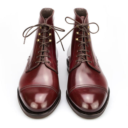 Leo Burgundy Lace Up Boot