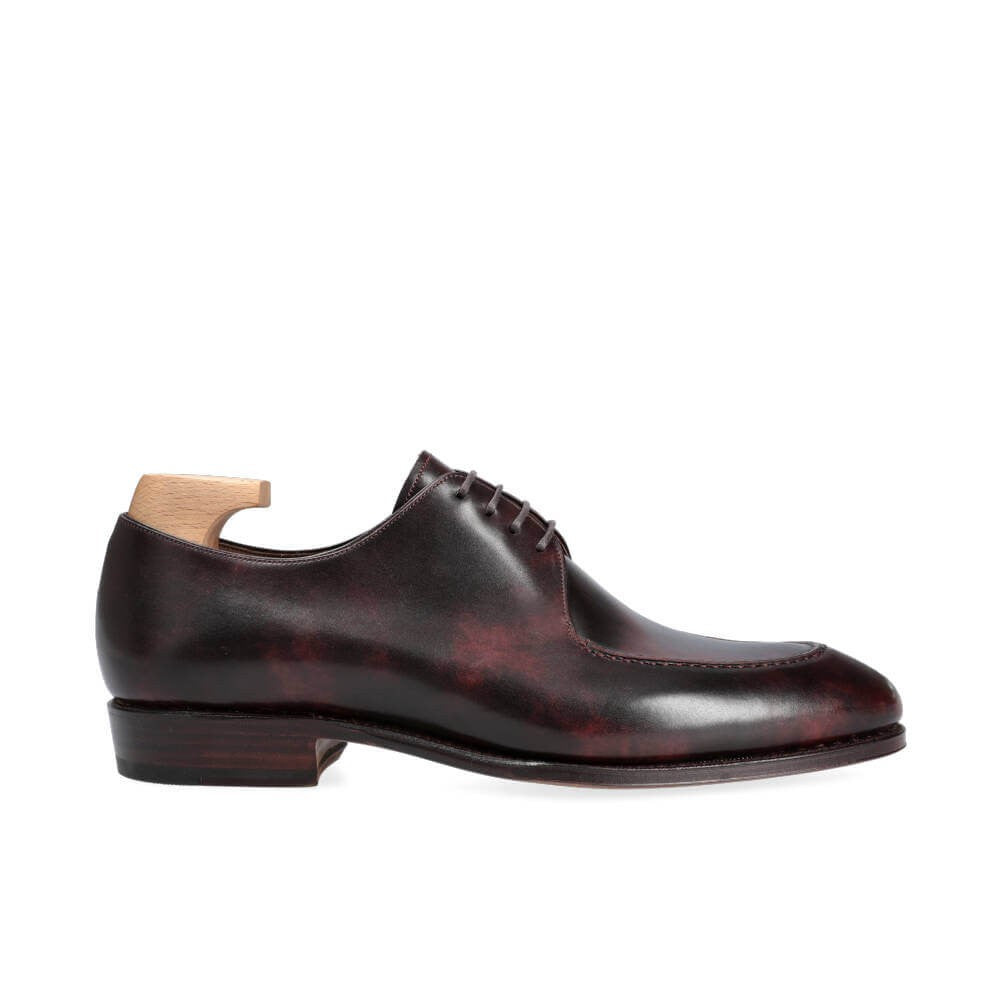 Calvin Burgundy Patina Saddle Toe Derby