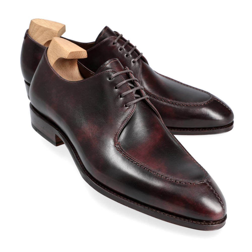 Calvin Burgundy Patina Saddle Toe Derby