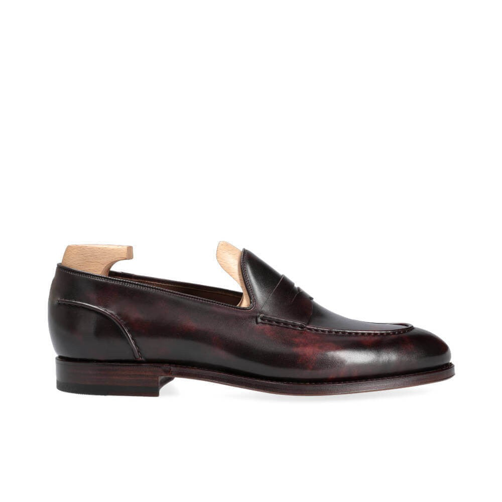 Luke Burgundy Black Patina Penny Loafer