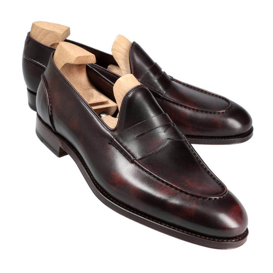 Luke Burgundy Black Patina Penny Loafer