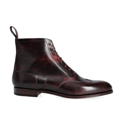 Lincoln Burgundy Patina Lace Up Boot