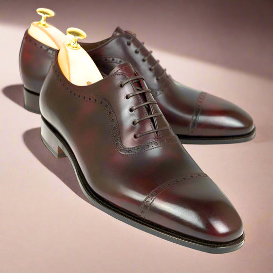 Ralph Burgundy Brown Patina Oxford