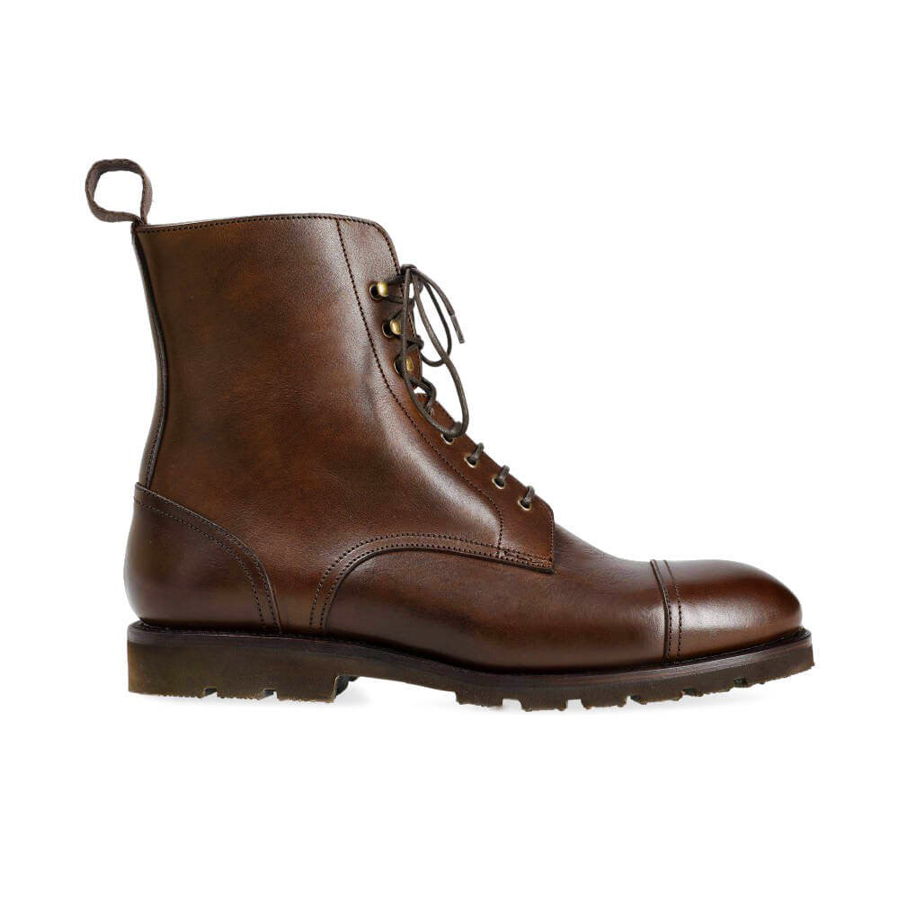 Alfred Brown Military Lace Up Boot