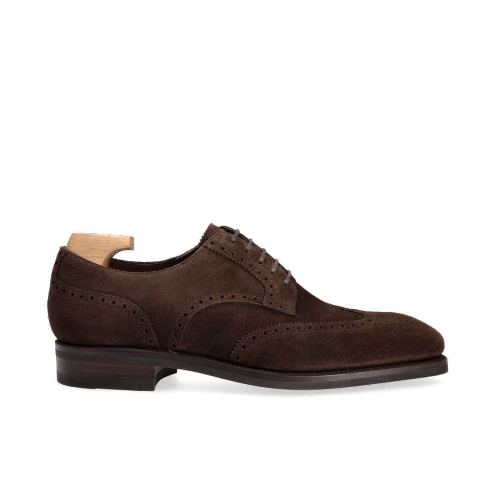 Martin Dark Brown Suede Wingtip Derby