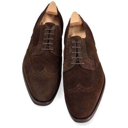 Martin Dark Brown Suede Wingtip Derby