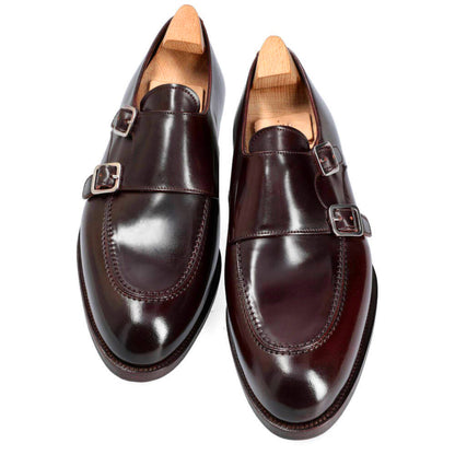 Wallace Burgundy Double Monk Strap