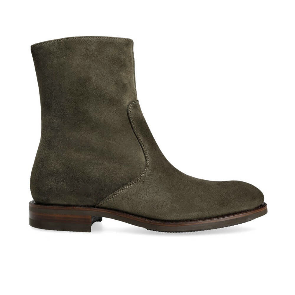 Kingston Lush Green Suede Zip Boot