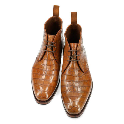 Eric Tan Alligator Print Chukka Boot