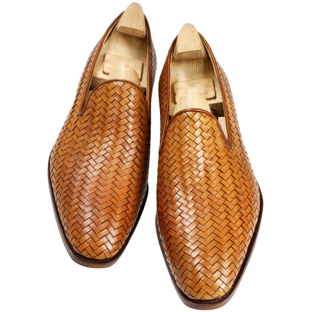 Aaron Tan Braided Slip-on Loafer