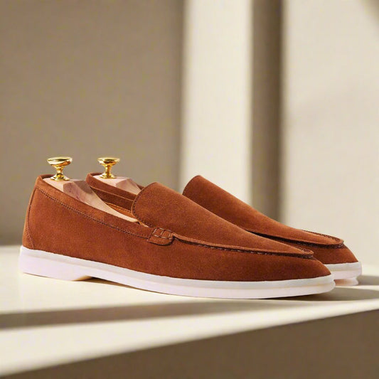 Cyrus Summer Tan Suede Loafer