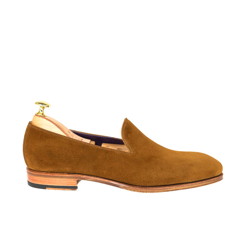 Aaron Tan Suede Slip-on Loafer