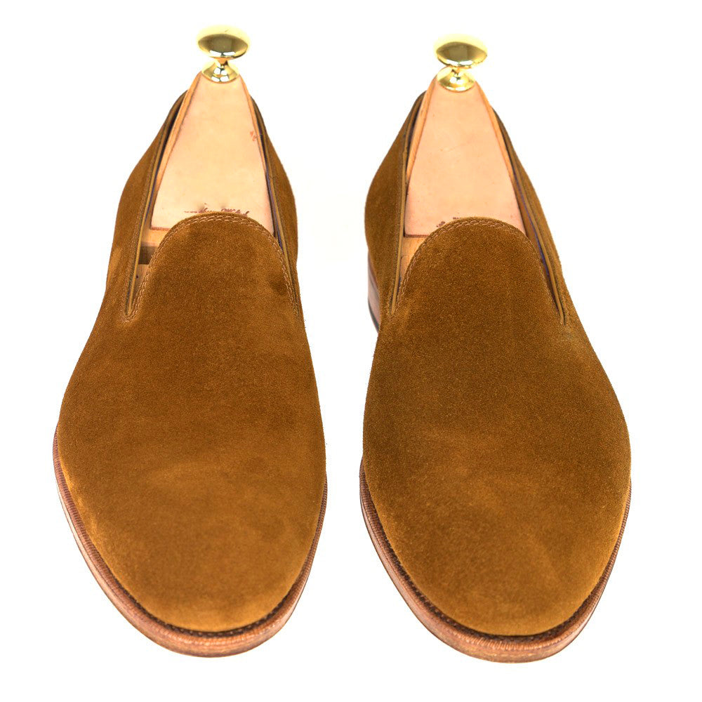 Aaron Tan Suede Slip-on Loafer