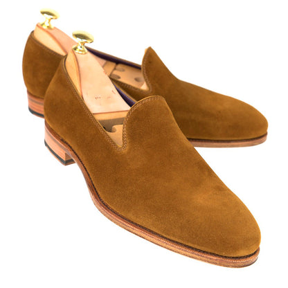 Aaron Tan Suede Slip-on Loafer