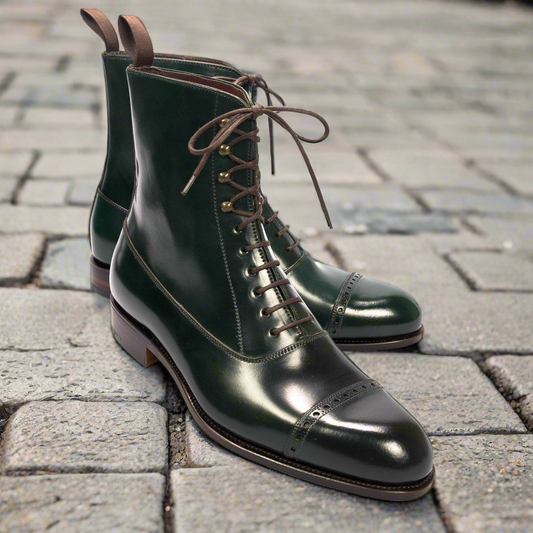 Cavan Emerald Green Lace Up Boot