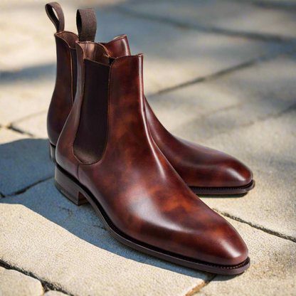 Alan Tobacco Tan Patina Chelsea Boot