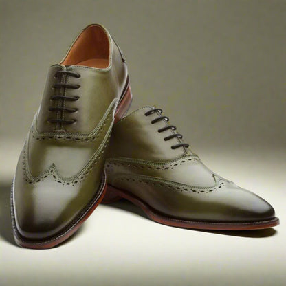 Seattle Olive Green Brogue