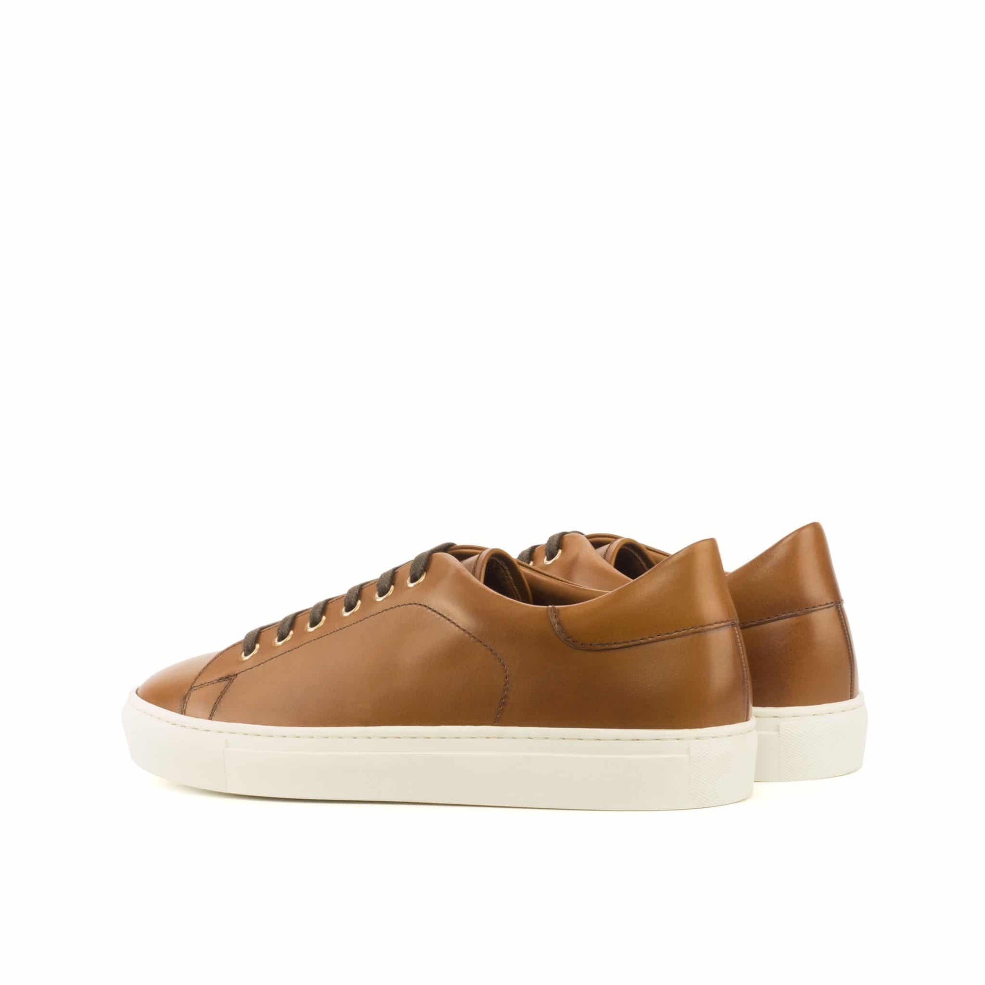 Tan Low Top Leather Sneaker for Men | The Royale Peacock
