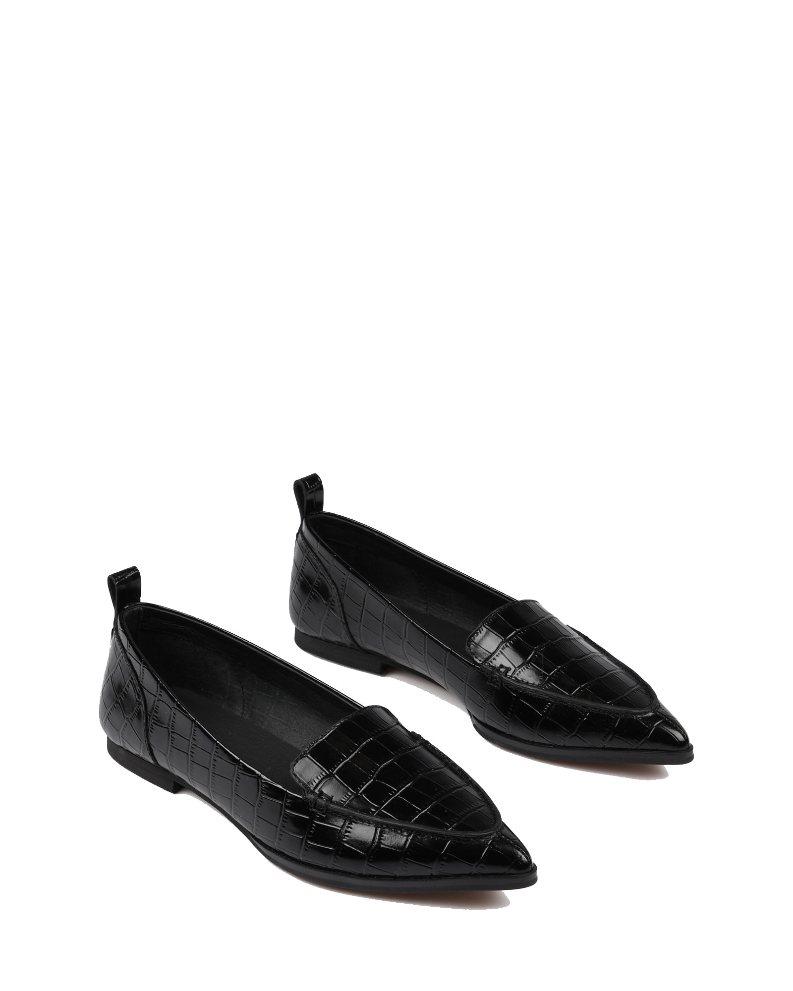 Womens Max Mara Sandals | Crocodile-Print Leather Sandals Black - Marty B  Stone