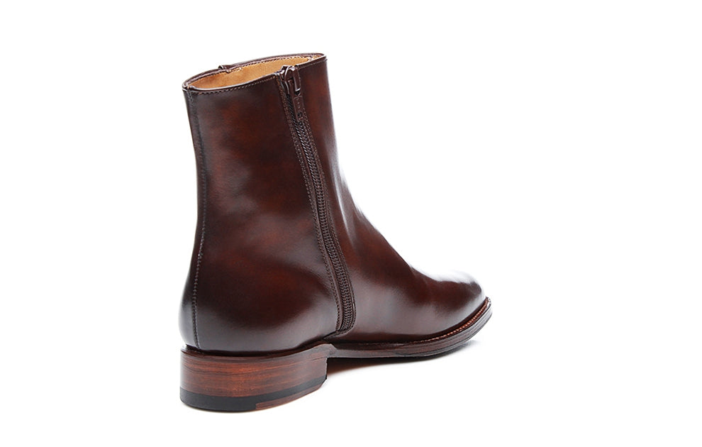 Ava Chocolaty Brown Side Zip Boot for Women