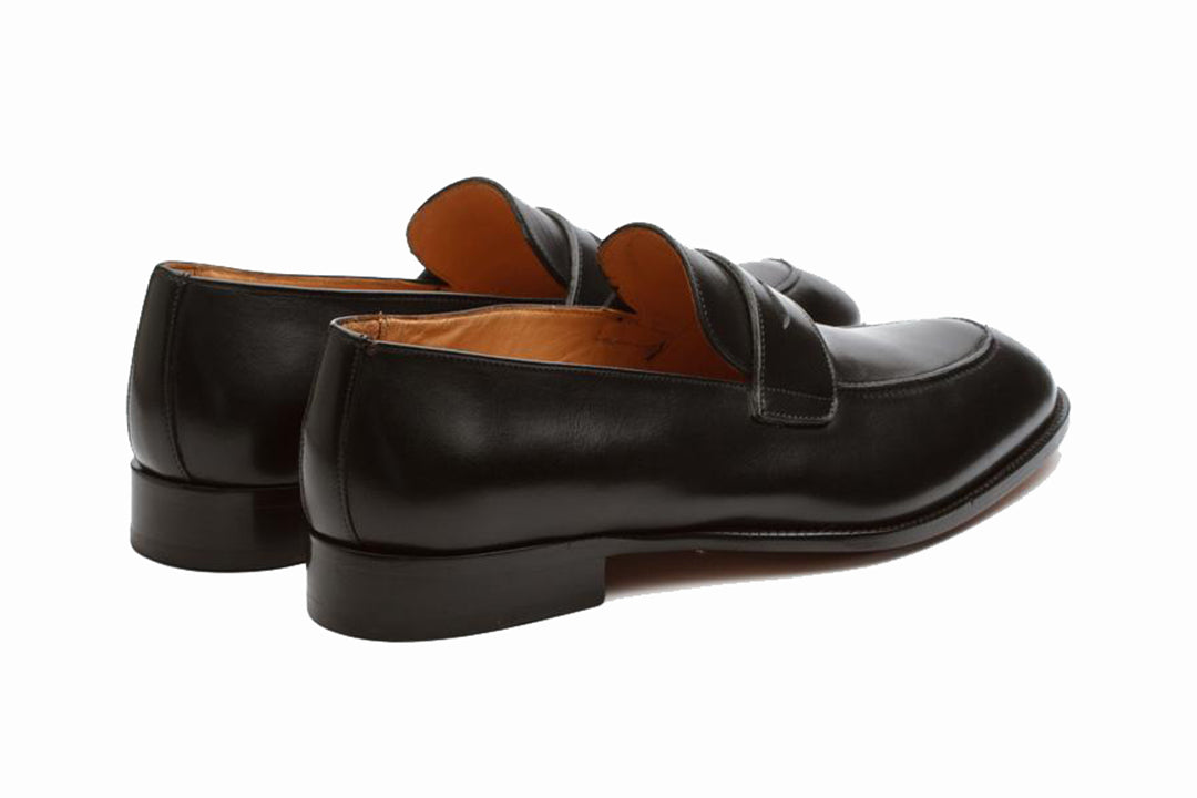 Mens black penny sales loafers sale