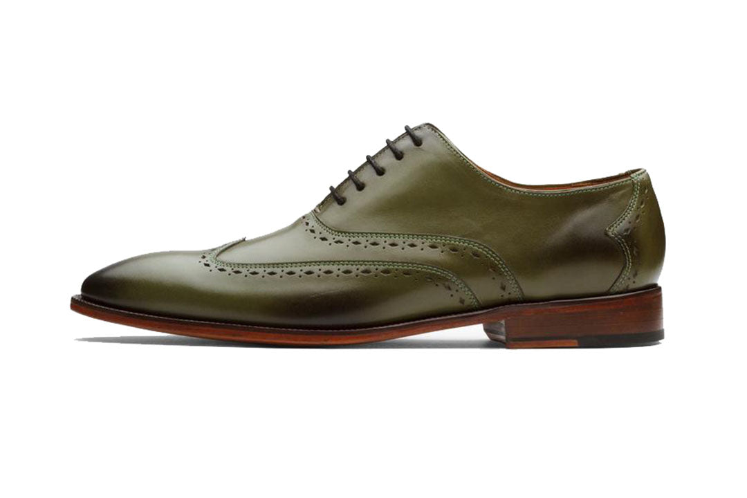 Mens green store oxford shoes