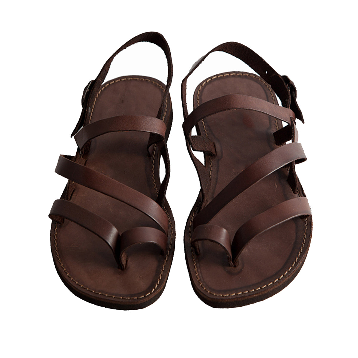 SARAI Brown Leather Strappy Platform Sandal | Women's Sandals – Steve Madden